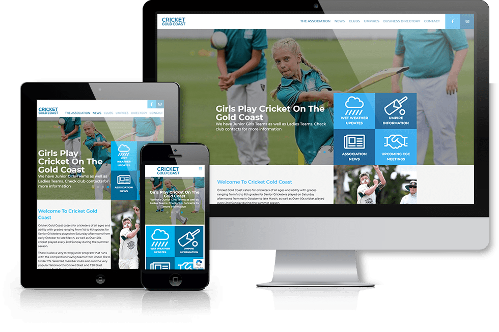 Cricket Gold Coast web design