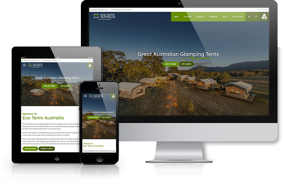 Eco Tents Australia web design