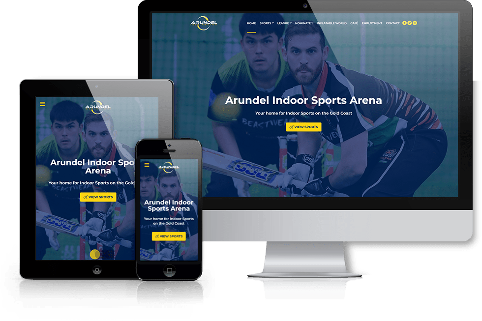 Arundel Indoor Sports Arena web design