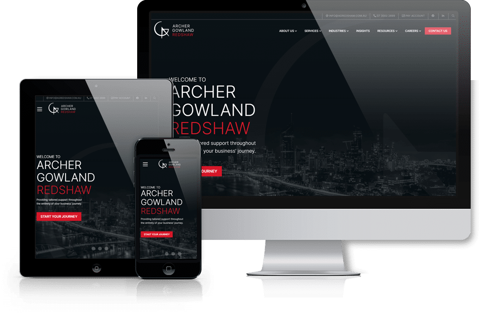 Archer Gowland Redshaw web design