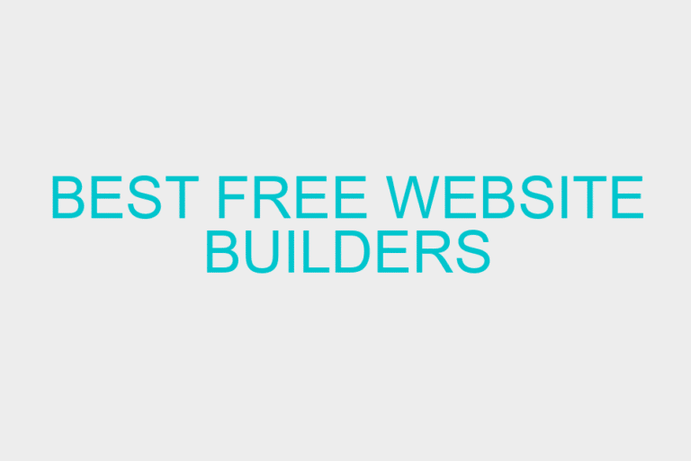 Best free website builders