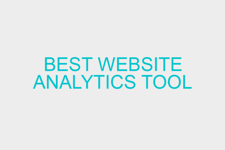 Best Website Analytics Tool