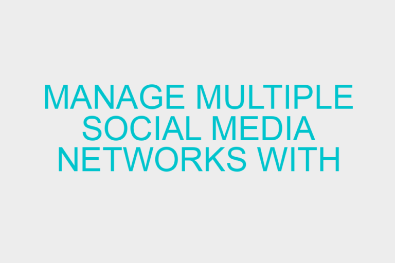 Manage Multiple Social Media Networks with Hootsuite