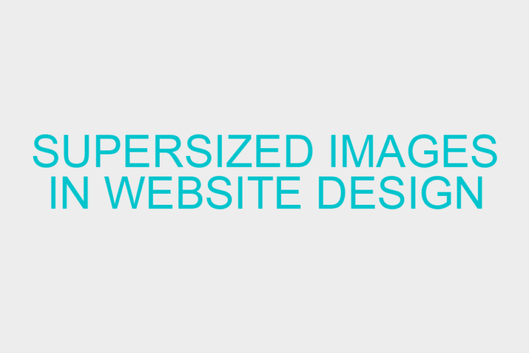 Supersized Images in Website Design