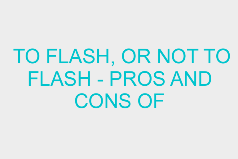 To Flash, Or Not To Flash – Pros And Cons Of Flash Based Websites
