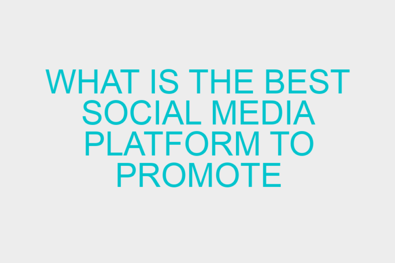 What is the best Social Media Platform to Promote Your Business?