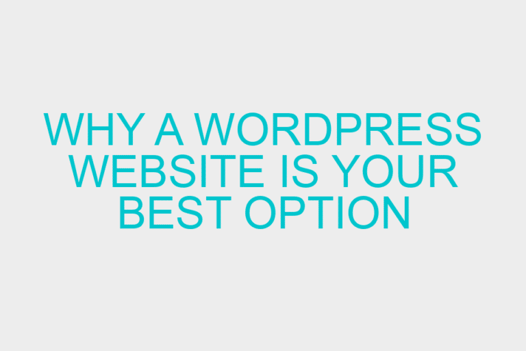 Why a WordPress Website is your Best Option